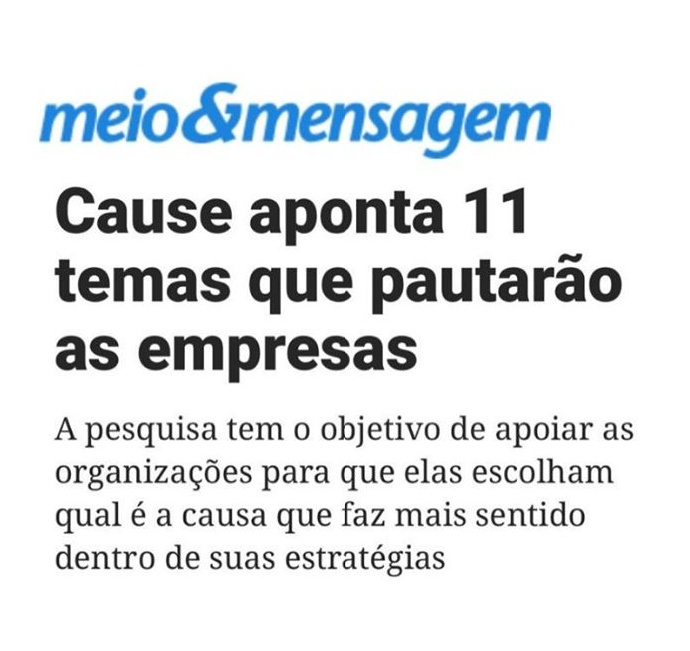 CAUSE aponta 11 temas que pautarão as empresas